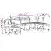 5tlg. Garten-Lounge-Set mit Kissen Wachsbraun Massivholz Produktbild-Vorschau 10