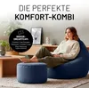 Lumaland Sitzsack 185l dunkelblau Comfort Feincord Produktbild-Vorschau 11