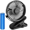 Ventilatore da tavolo con clip 10cm usb + batteria, nero Anteprima dell’immagine prodotto 3