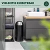 eluno Pushmülleimer 25 Liter aus Stahlblech, Retro Produktbild-Vorschau 5