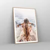 Gerahmtes Poster - Rahmen in heller Eiche - Frau Boot Produktbild-Vorschau 8