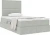 vidaXL Lit de rangement avec matelas gris clair 120 x 200 Voir les images du produit 3