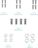 A diagram showing different types of screws and washers with labels. Podgląd zdjęcia produktu