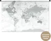 MuchoWow® Wandteppich Wandbehang Weltkarte - Weiß - Grau - Produktbild-Vorschau 1