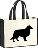 Huuraa Jutetasche Collie Sheltie Silhouette 21 Liter Black Produktbild-Vorschau 1