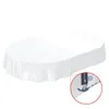 Tischdecke Wachstuch PVC abwaschbar Einfarbig Weiß Oval Produktbild-Vorschau 2