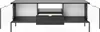 TV Lowboard Kioto 154 cm Schwarz & Schwarz – Rillenfront, Produktbild-Vorschau 4