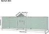 JOIEYOU Freilaufgehege Hühner 5x1m Hühnerstall Metall mit Produktbild-Vorschau 5