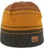 Eisglut gestreifte Strickmütze Rusho  in braun