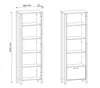 AX LIVING Bibliotheque Iseonia R1K - largeur 66 cm, chene Voir les images du produit 3