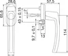 ROTO Fenstergriff ROTOLINE VK 7 x 35 mm, Aluminium Produktbild-Vorschau 2