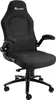 A black office chair with armrests and a five-star base with wheels. Náhled obrázku produktu