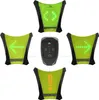 A collage of a reflective safety vest with LED turn signals and a remote control. Náhľad obrázku produktu