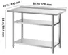 Stół roboczy VEVOR Gasto 1219 x 610 x 864 mm, stół ze stali Podgląd zdjęcia produktu 8