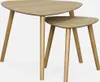 sweeek - 2er Set skandinavische Satztische aus MDF - Natur Produktbild-Vorschau 1