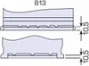 Diagrams showing dimensions and cross-sections of a product, possibly an automotive battery terminal or connector. Produktbild-Vorschau