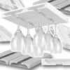 Uchwyt Wieszak Na Kieliszki Do Wina Biały Podwójny Klejony Podgląd zdjęcia produktu 1