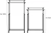 Verk 01388 Porte-vêtements double réglable avec 4 roulettes Voir les images du produit 8