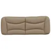 The Living Store Kopfteil-Kissen Cappuccino-Braun 140 cm Produktbild-Vorschau 6