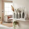 4er Set Vase Schwarz Grau H14cm Glas Tischdeko Blumendeko Produktbild-Vorschau 4