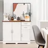 COSTWAY Sideboard Küchenschrank Weiß, Kücheninsel mit Produktbild-Vorschau 2