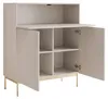 Selsey Linearis - Highboard mit 2 Türen, Klappfach und LED, Produktbild-Vorschau 4