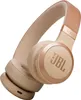 A pair of beige and rose gold JBL wireless on-ear headphones. Voir les images du produit