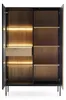 Moderne Geriffelte Hochvitrine LAGOS W2D1SZ Schwarz Eiche Produktbild-Vorschau 6