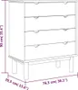 Comodino a cassetti vidaXL OTTA 76,5x39,5x90 cm in legno Anteprima dell’immagine prodotto 6