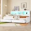 Daybett,Tagesbett(Weiss)Schlafsofa,Nachtkästchen,Bett mit 2 Produktbild-Vorschau 5