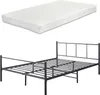 Lit métallique avec matelas 'Laos' 140x200 cm noir Voir les images du produit 3