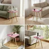 Carenza Home Beistelltisch Rosa 34x45 cm Holzbeine Produktbild-Vorschau 2