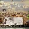 Selbstklebende Folie Fototapete - Zebra Land 294x210 cm Produktbild-Vorschau 2