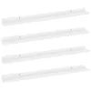 vidaXL Étagères murales 4 pcs. Blanc brillant 80x9x3 cm Voir les images du produit 9