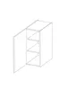 A line drawing of a white kitchen wall cabinet with one door open, revealing three shelves. Podgląd zdjęcia produktu