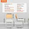 VEVOR Rattan-Stühle, 4er Set, Weiß, Samt gepolstert, Modern Produktbild-Vorschau 7