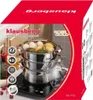 The image shows the packaging of a Klausberg steamer set, with a product shot of the steamer itself on the front. Voir les images du produit