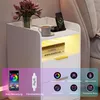 UnboxG, comodino bianco, 60x40x40 cm – tavolino da notte in Anteprima dell’immagine prodotto 8