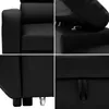 Ecksofa, umwandelbar, WARREN, 3-Sitzer, schwarzes Produktbild-Vorschau 4