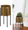 Cornice per vaso di piante in due pezzi | H 40 cm nero-oro Anteprima dell’immagine prodotto 1