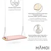 MAMOI® Altalena in legno con seduta in velluto, tavoletta Anteprima dell’immagine prodotto 3