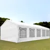 TOOLPORT Tente de réception 4x10 m pavillon Blanc bâche PE Voir les images du produit 1