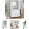 The Living Store Bücherschrank VIKEN Weiß 60x35x123 cm Produktbild-Vorschau 1