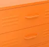 Close-up view of an orange dresser with two drawers. Anteprima dell’immagine prodotto