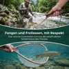 Fliegenfischen Kescher mit Holzgriff & Gumminetz, Produktbild-Vorschau 3