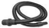 A black, flexible, ribbed hose with connectors on both ends, coiled on a white background. Produktbild-Vorschau