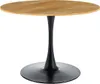 Table de salle à manger ronde EDIN - chêne / noir Voir les images du produit 3