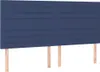 LED Kopfteil Blau 200x5x118/128 cm Stoff Produktbild-Vorschau 4