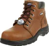 A single brown work boot with black sole and laces, shown from a slight angle. Podgląd zdjęcia produktu