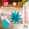 folia Faltblätter Bascetta-Stern, türkis / bedruckt Produktbild-Vorschau 1